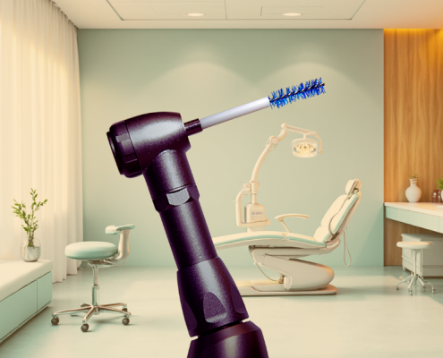 Labrida bioclean i vinkelstykke froan et tannlegekontor