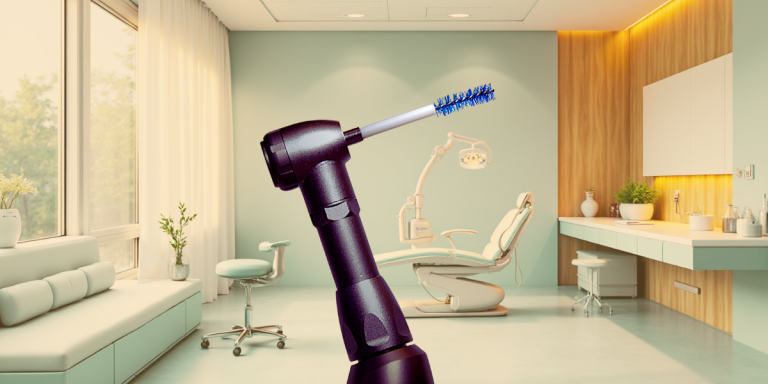 Labrida bioclean i vinkelstykke froan et tannlegekontor