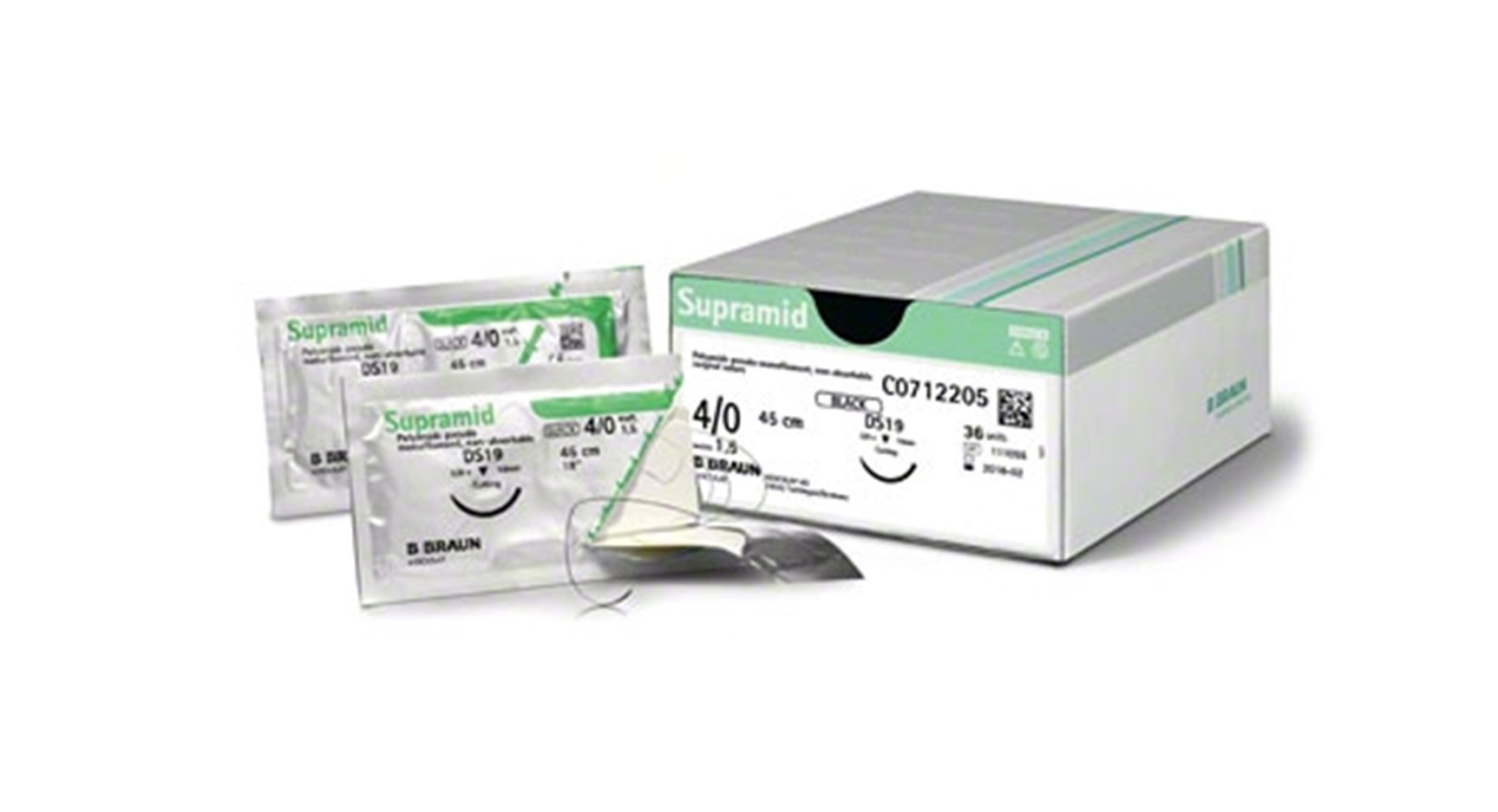 Supramid sutur forpakning 4/0