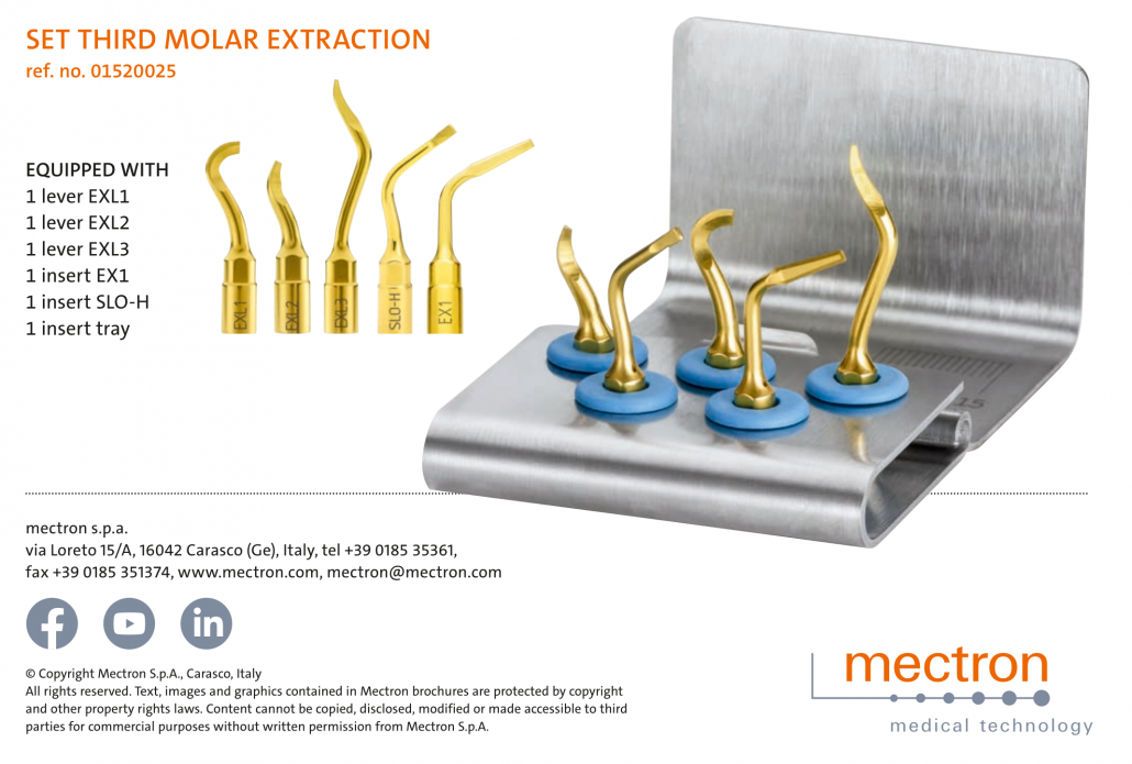 Mectrons nye sett piezo-kirurgitipper til ekstraksjon